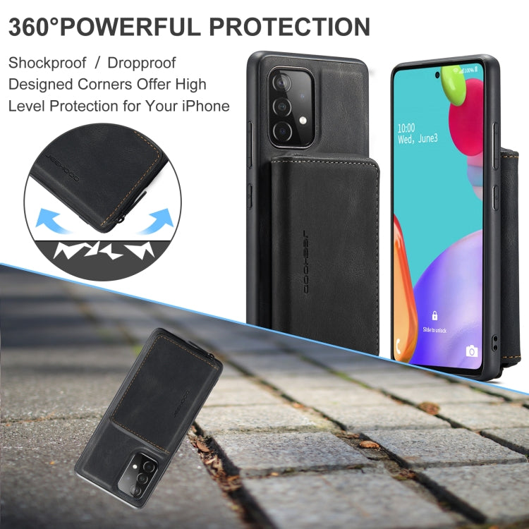 For Samsung Galaxy A33 5G JEEHOOD Magnetic Zipper Horizontal Flip Phone Leather Case(Black) - Galaxy Phone Cases by JEEHOOD | Online Shopping South Africa | PMC TechLife | Buy Now Pay Later Mobicred