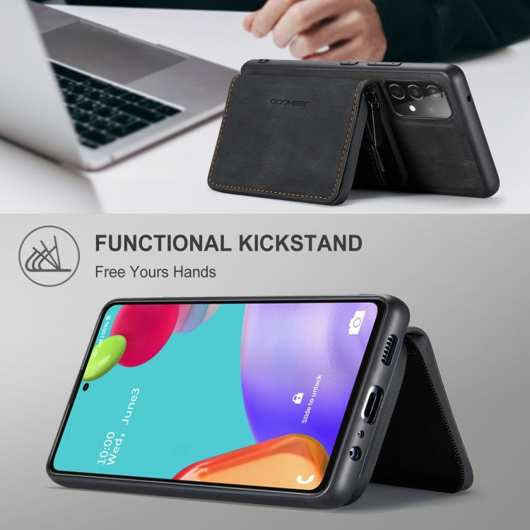 For Samsung Galaxy A33 5G JEEHOOD Magnetic Zipper Horizontal Flip Phone Leather Case(Black) - Galaxy Phone Cases by JEEHOOD | Online Shopping South Africa | PMC TechLife | Buy Now Pay Later Mobicred