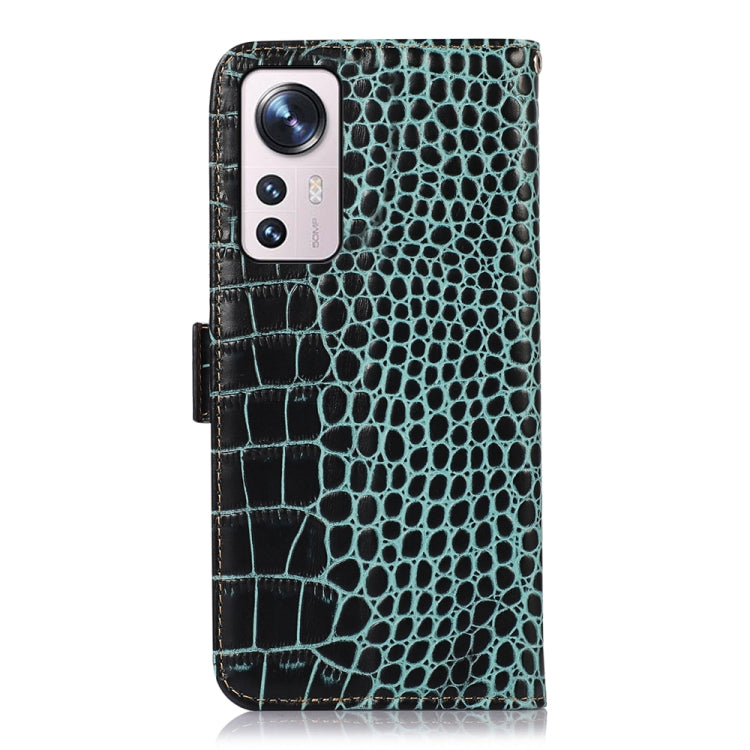 For Xiaomi 12 Lite Crocodile Top Layer Cowhide Leather Phone Case(Green) - Xiaomi Cases by PMC TechLife | Online Shopping South Africa | PMC TechLife