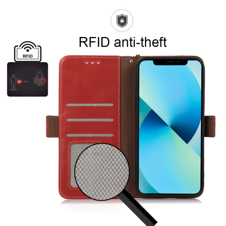 For Xiaomi 12 Lite Crazy Horse Top Layer Cowhide Leather Phone Case(Red) - Xiaomi Cases by PMC TechLife | Online Shopping South Africa | PMC TechLife