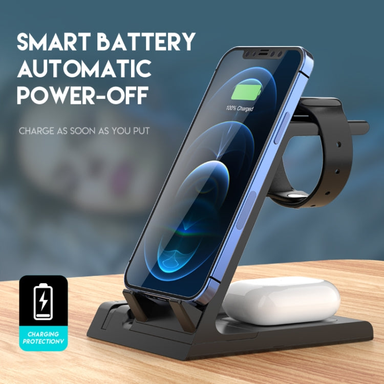 D2 15W Max 6 in 1 Multifunction Fast Wireless Charger Holder(Black) -  by PMC TechLife | Online Shopping South Africa | PMC TechLife