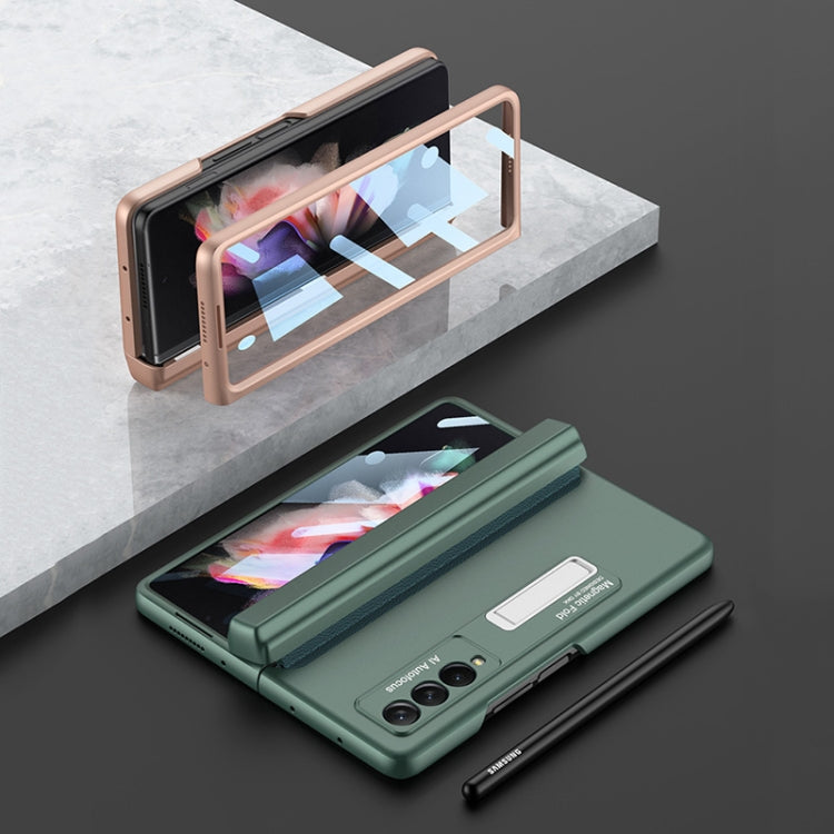 For Samsung Galaxy Z Fold3 5G GKK Integrated Magnetic Full Coverage Phone Flip Case with Pen Box(Grey) - free shipping - PMC TechLife - Order now!