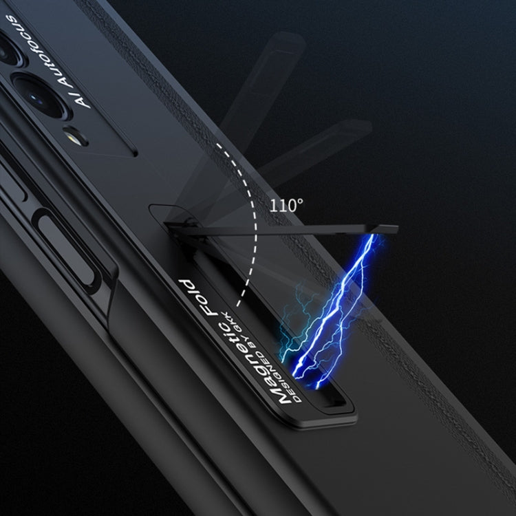 For Samsung Galaxy Z Fold3 5G GKK Integrated Magnetic Full Coverage Phone Flip Case with Pen Box(Mist Gold) - free shipping - PMC TechLife - Order now!