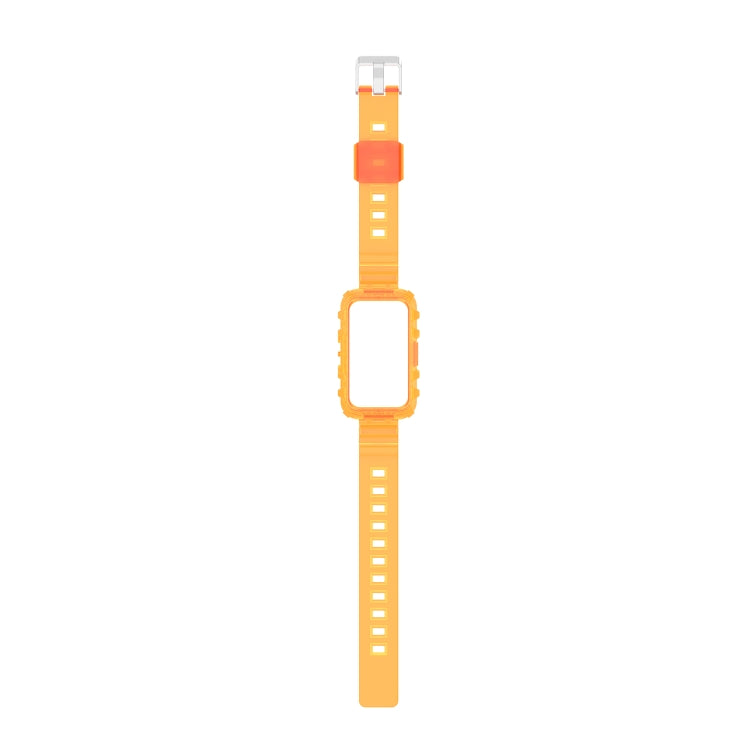For Huawei Band 7 Integrated Transparent Silicone Watch Band(Orange) - Watch Bands by PMC TechLife | Online Shopping South Africa | PMC TechLife | Buy Now Pay Later Mobicred