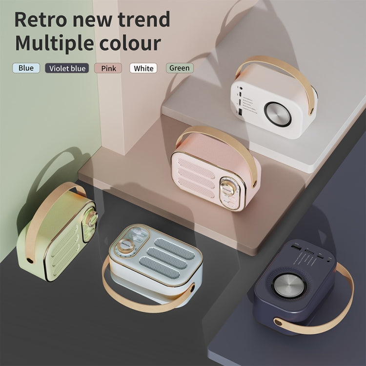 DW13 Portable HIFI Mini Retro Wireless Bluetooth Speaker(Blue) - Mini Speaker by PMC TechLife | Online Shopping South Africa | PMC TechLife