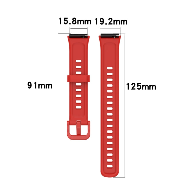 For Huawei Band 7 Silicone Watch Band(Black) - Watch Bands by PMC TechLife | Online Shopping South Africa | PMC TechLife | Buy Now Pay Later Mobicred