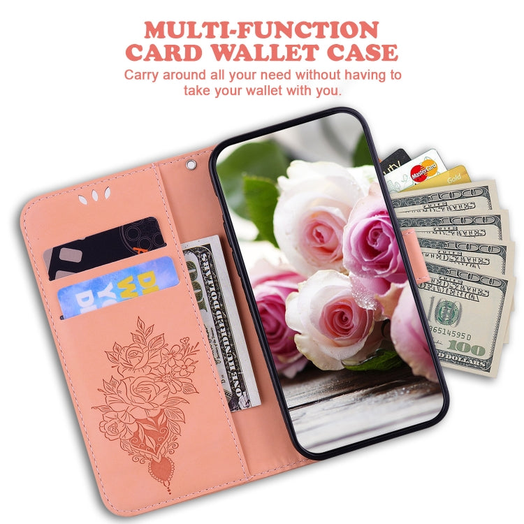 For Samsung Galaxy A03 Core Butterfly Rose Embossed Leather Phone Case(Pink) - Galaxy Phone Cases by PMC TechLife | Online Shopping South Africa | PMC TechLife | Buy Now Pay Later Mobicred