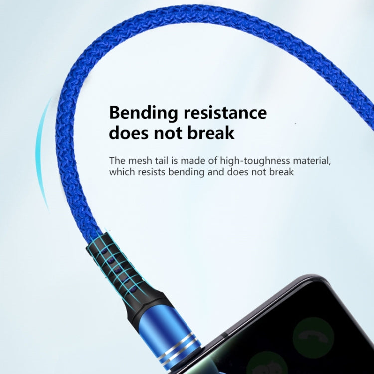 8 Pin 6A Woven Style USB Charging Cable, Cable Length: 1m(Blue) - Normal Style Cable by PMC TechLife | Online Shopping South Africa | PMC TechLife