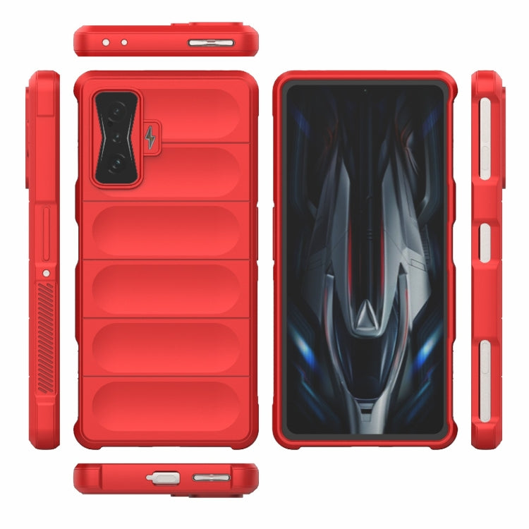 For Xiaomi Redmi K50 Gaming Magic Shield TPU + Flannel Phone Case(Black) - Xiaomi Cases by PMC TechLife | Online Shopping South Africa | PMC TechLife | Buy Now Pay Later Mobicred