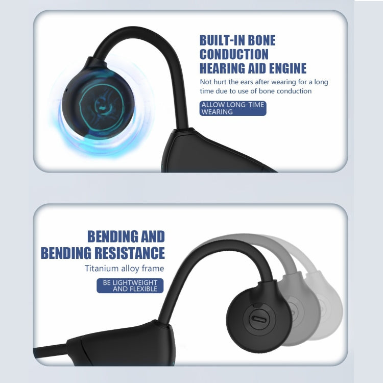 BH328 Bluetooth 5.3 Waterproof Bone Conduction Sport Bluetooth Earphone(Black) - Neck-mounted Earphone by PMC TechLife | Online Shopping South Africa | PMC TechLife