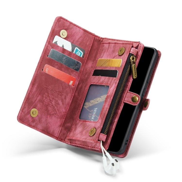 For Galaxy S20 Plus CaseMe Detachable Multifunctional Horizontal Flip Leather Case, with Card Slot & Holder & Zipper Wallet & Photo Frame(Red) - Galaxy Phone Cases by CaseMe | Online Shopping South Africa | PMC TechLife | Buy Now Pay Later Mobicred