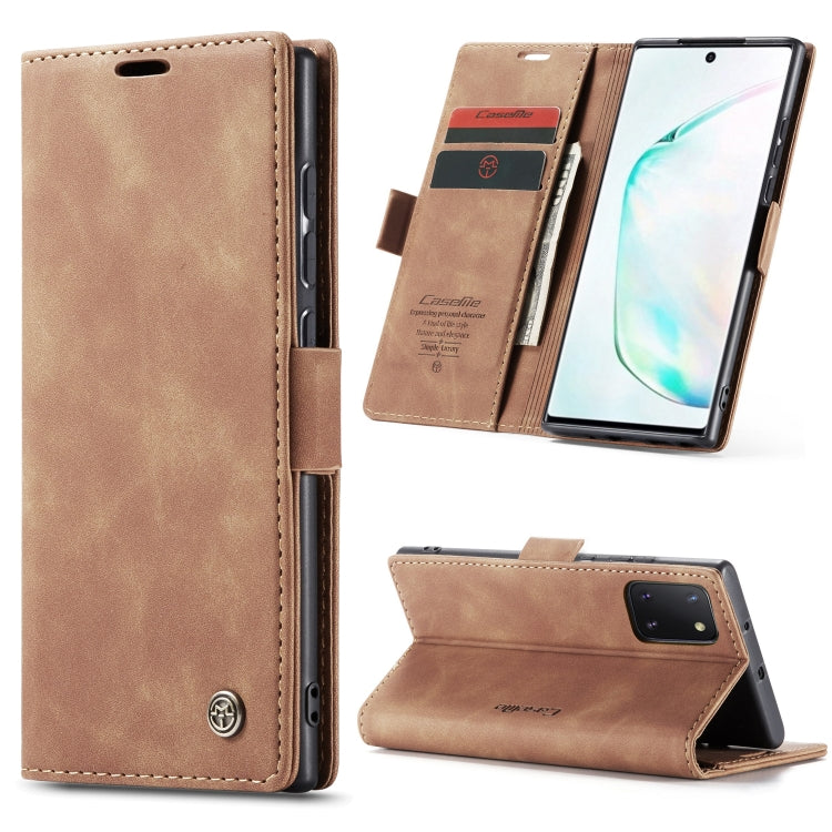 For Galaxy A81 / Note 10 Lite CaseMe Multifunctional Horizontal Flip Leather Case, with Card Slot & Holder & Wallet(Brown) - free shipping - PMC TechLife - Order now!