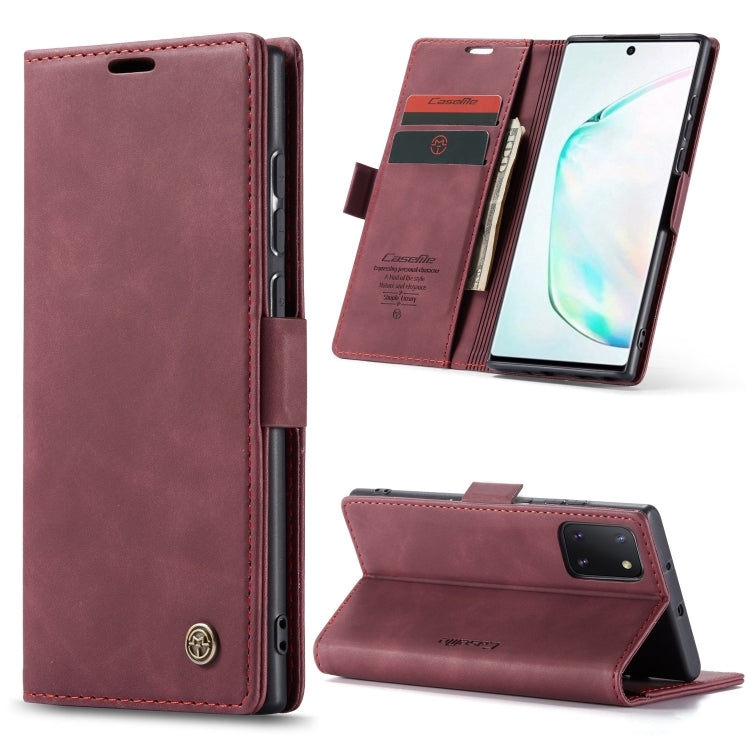 For Galaxy A81 / Note 10 Lite CaseMe Multifunctional Horizontal Flip Leather Case, with Card Slot & Holder & Wallet(Wine Red) - Galaxy Phone Cases by CaseMe | Online Shopping South Africa | PMC TechLife | Buy Now Pay Later Mobicred