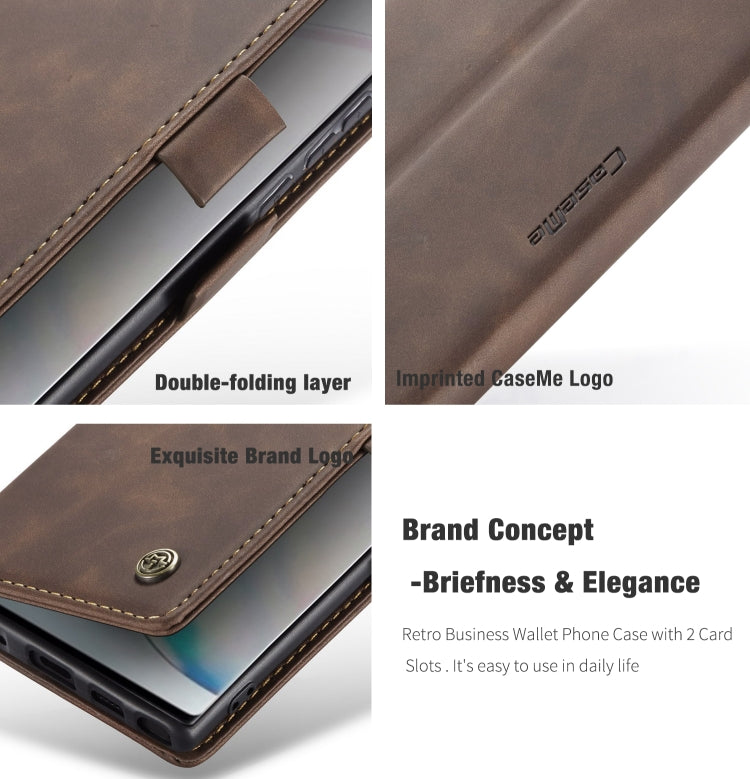 For Galaxy A81 / Note 10 Lite CaseMe Multifunctional Horizontal Flip Leather Case, with Card Slot & Holder & Wallet(Coffee) - Galaxy Phone Cases by CaseMe | Online Shopping South Africa | PMC TechLife | Buy Now Pay Later Mobicred
