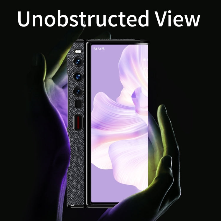 For Huawei Mate Xs 2 Ultra-thin Frame Paste Leather Shockproof Phone Case(Blue) - Huawei Cases by PMC TechLife | Online Shopping South Africa | PMC TechLife