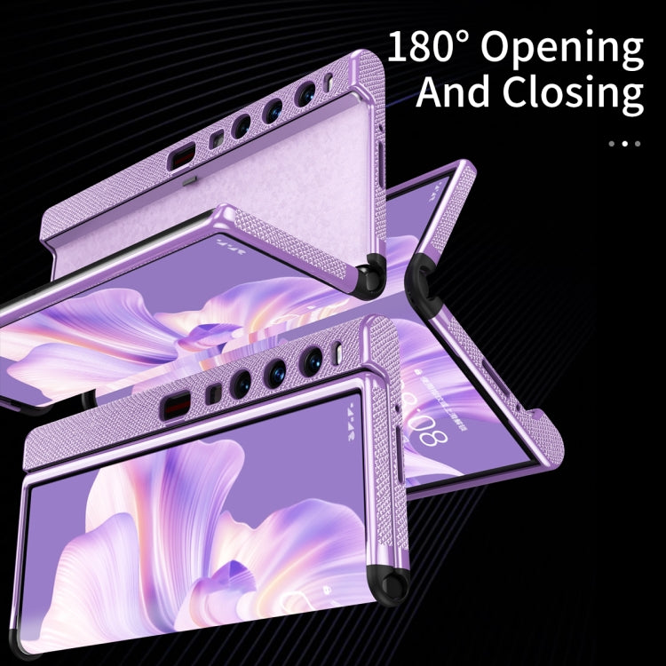 For Huawei Mate Xs 2 Ultra-thin Frame Paste Leather Shockproof Phone Case(Blue) - Huawei Cases by PMC TechLife | Online Shopping South Africa | PMC TechLife