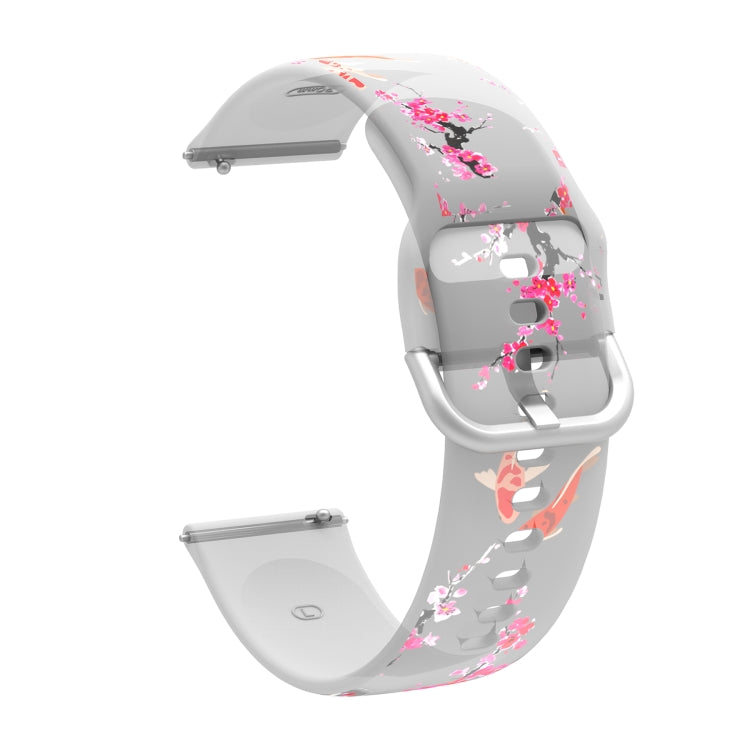 For Samsung Galaxy Watch4 20mm Transparent Printed TPU Silicone Watch Band(7) - Watch Bands by PMC TechLife | Online Shopping South Africa | PMC TechLife | Buy Now Pay Later Mobicred