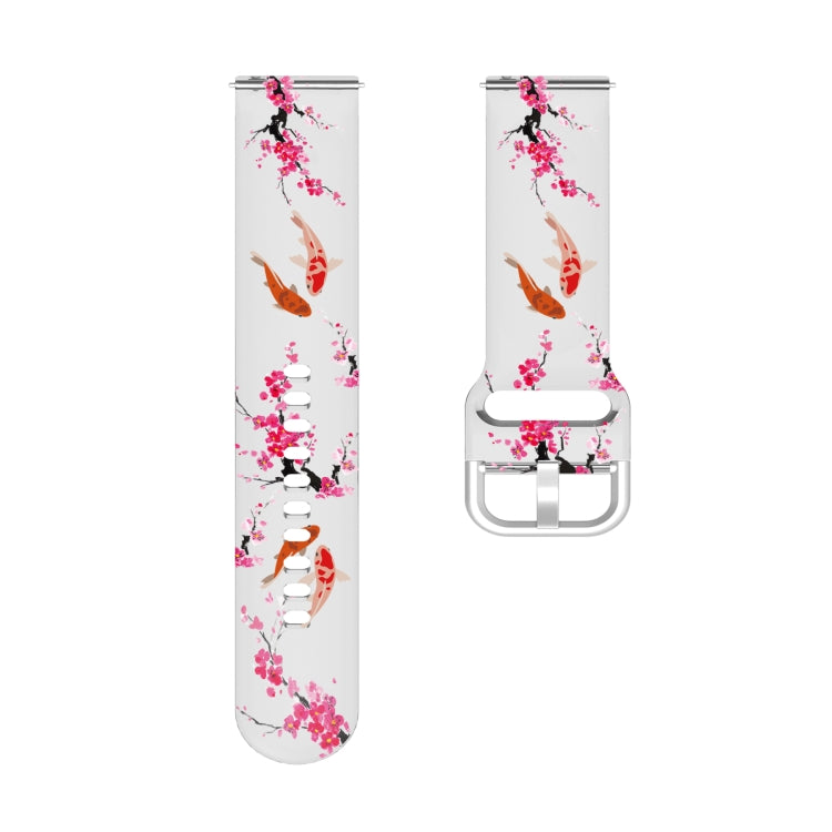 For Samsung Galaxy Watch4 20mm Transparent Printed TPU Silicone Watch Band(7) - Watch Bands by PMC TechLife | Online Shopping South Africa | PMC TechLife | Buy Now Pay Later Mobicred