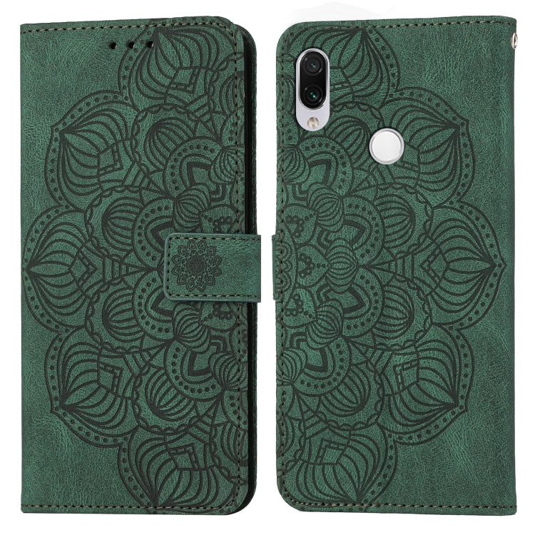 For Xiaomi Redmi Note 7 / Note 7 Pro Mandala Embossed Flip Leather Phone Case(Green) - Xiaomi Cases by PMC TechLife | Online Shopping South Africa | PMC TechLife | Buy Now Pay Later Mobicred
