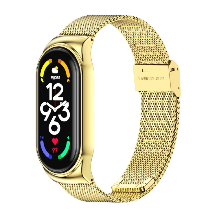 For Xiaomi Mi Band 7 / 7 NFC MIJOBS CS Milan Buckle Metal Watch Band(Gold) - free shipping - PMC TechLife - Order now!