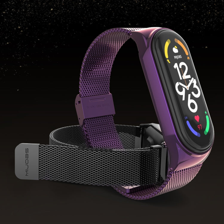 For Xiaomi Mi Band 7 / 7 NFC MIJOBS CS Milan Buckle Metal Watch Band(Blue) - Watch Bands by MIJOBS | Online Shopping South Africa | PMC TechLife | Buy Now Pay Later Mobicred