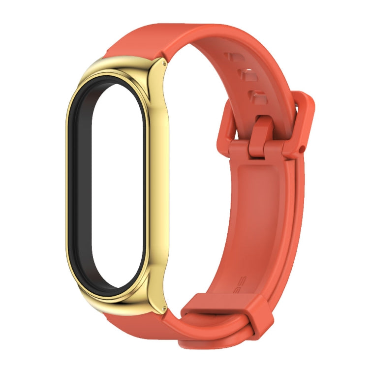 For Xiaomi Mi Band 7 / 7 NFC MIJOBS CS Metal Case + Silicone Watch Band(Orange Gold) - Watch Bands by MIJOBS | Online Shopping South Africa | PMC TechLife | Buy Now Pay Later Mobicred