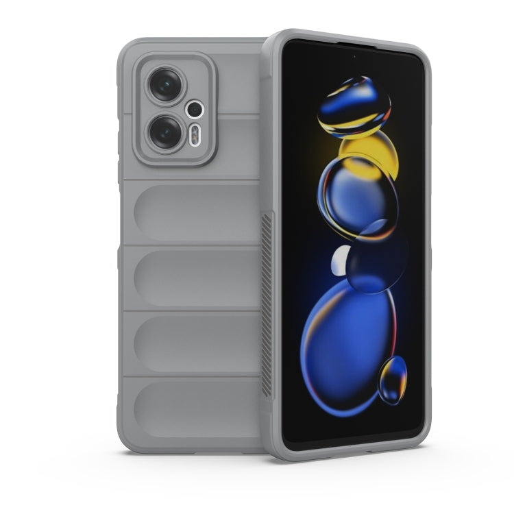 For Xiaomi Redmi Note 11T Pro Magic Shield TPU + Flannel Phone Case(Grey) - free shipping - PMC TechLife - Order now!