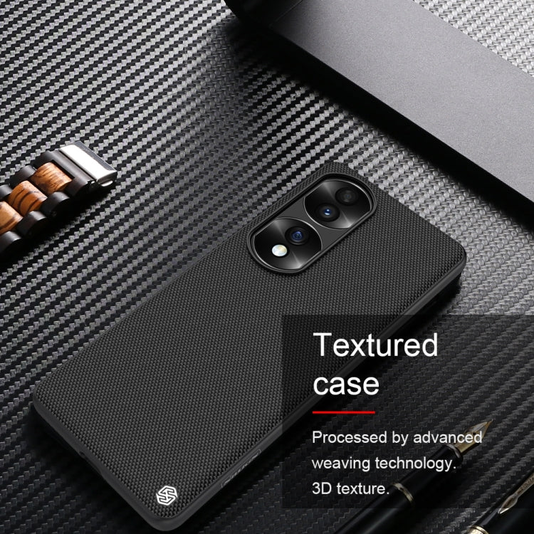 For Honor 70 Pro/70 Pro + NILLKIN 3D Textured Nylon Fiber TPU Phone Case(Black) - Honor Cases by NILLKIN | Online Shopping South Africa | PMC TechLife