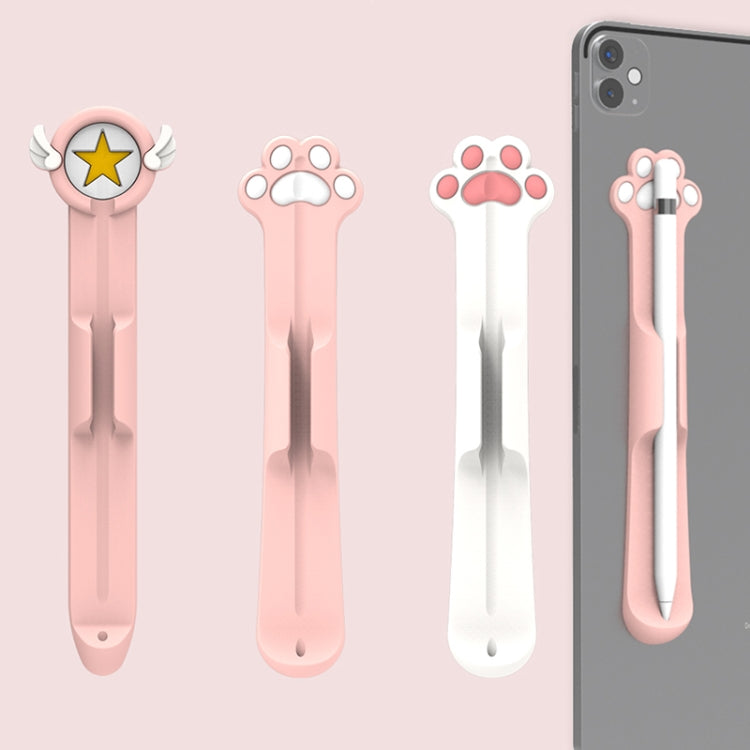 Stylus Silicone Magnetic Cartoon Pen Holder For Apple Pencil 1/2(Pink Magic Wand) - Pencil Accessories by PMC TechLife | Online Shopping South Africa | PMC TechLife