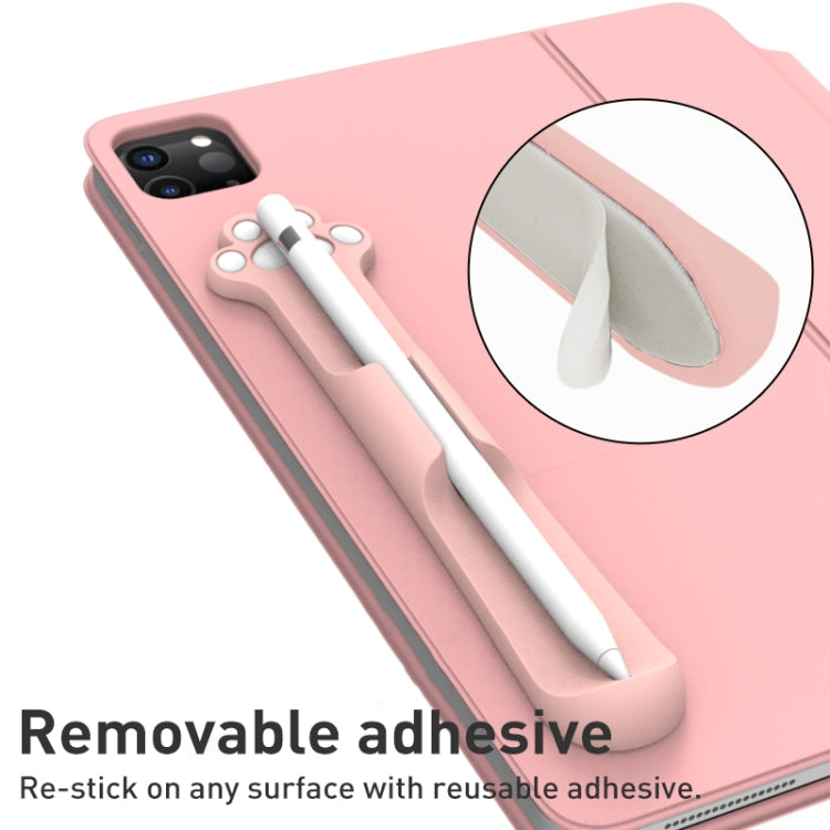 Stylus Silicone Magnetic Cartoon Pen Holder For Apple Pencil 1/2(White Cat Paw) - Pencil Accessories by PMC TechLife | Online Shopping South Africa | PMC TechLife