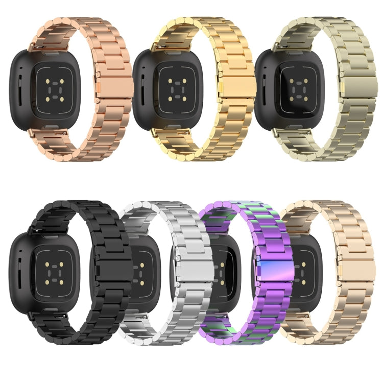For Fitbit Versa 4/Sense 2/Versa 3/Sense 3 Beads Stainless Steel Watch Band - free shipping - PMC TechLife - Order now!