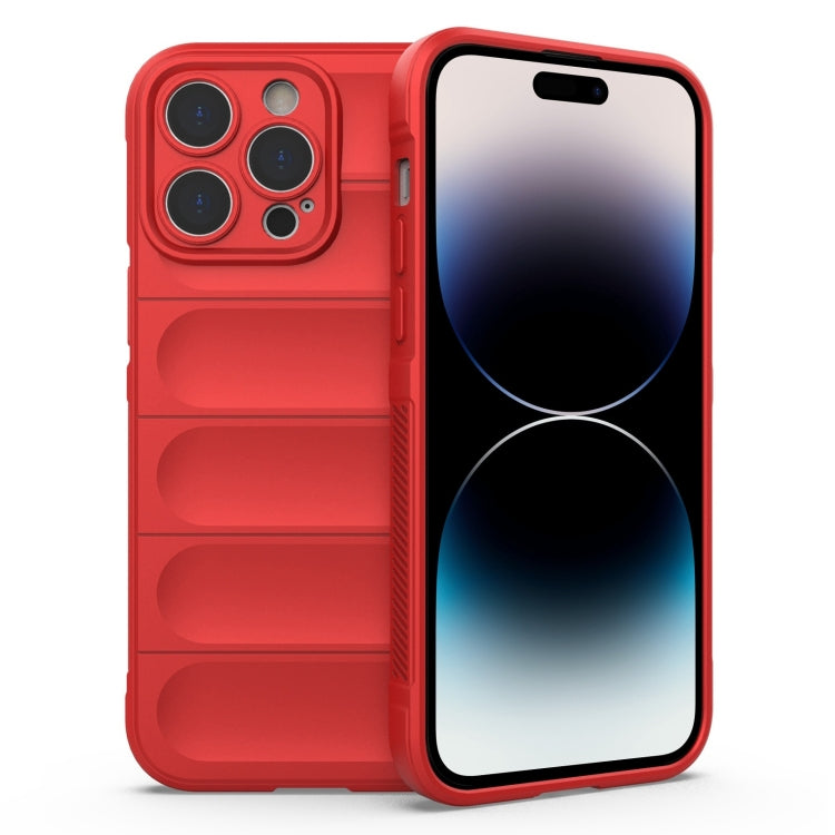For iPhone 14 Pro Max Magic Shield TPU + Flannel Phone Case (Red) - iPhone 14 Pro Max Cases by PMC TechLife | Online Shopping South Africa | PMC TechLife | Buy Now Pay Later Mobicred