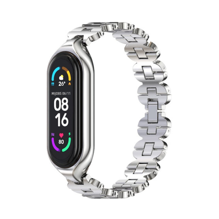 For Xiaomi Mi Band 5 / 6 MIJOBS Bone Chain Double Hole Metal Watch Band(Silver) - free shipping - PMC TechLife - Order now!