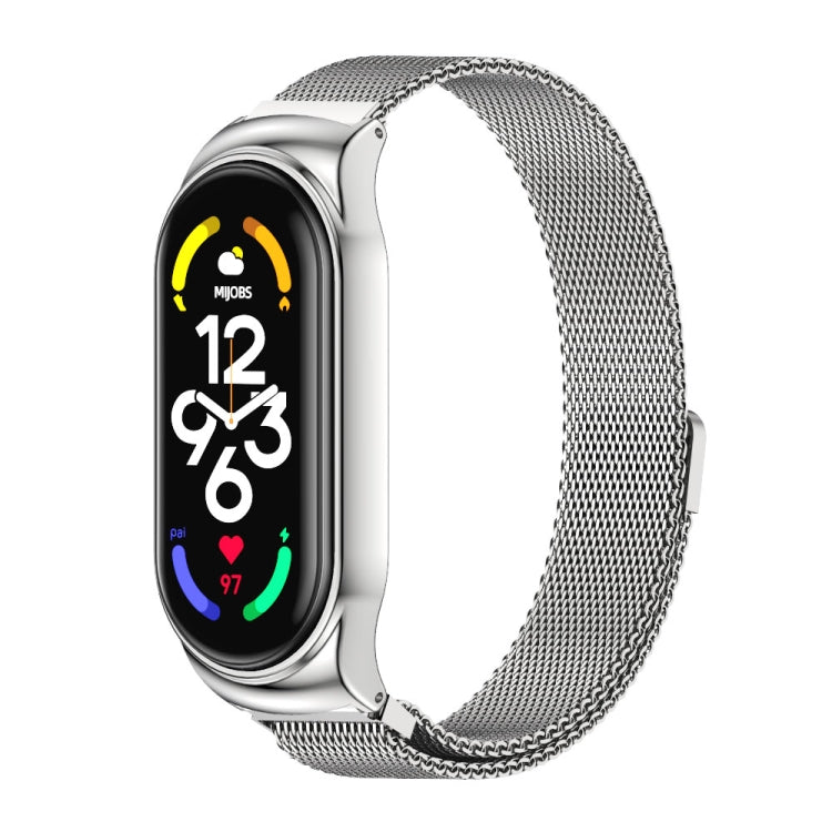 For Xiaomi Mi Band 7 / 7 NFC MIJOBS CS Milan Magnetic Stainless Steel Watch Band(Silver) - free shipping - PMC TechLife - Order now!