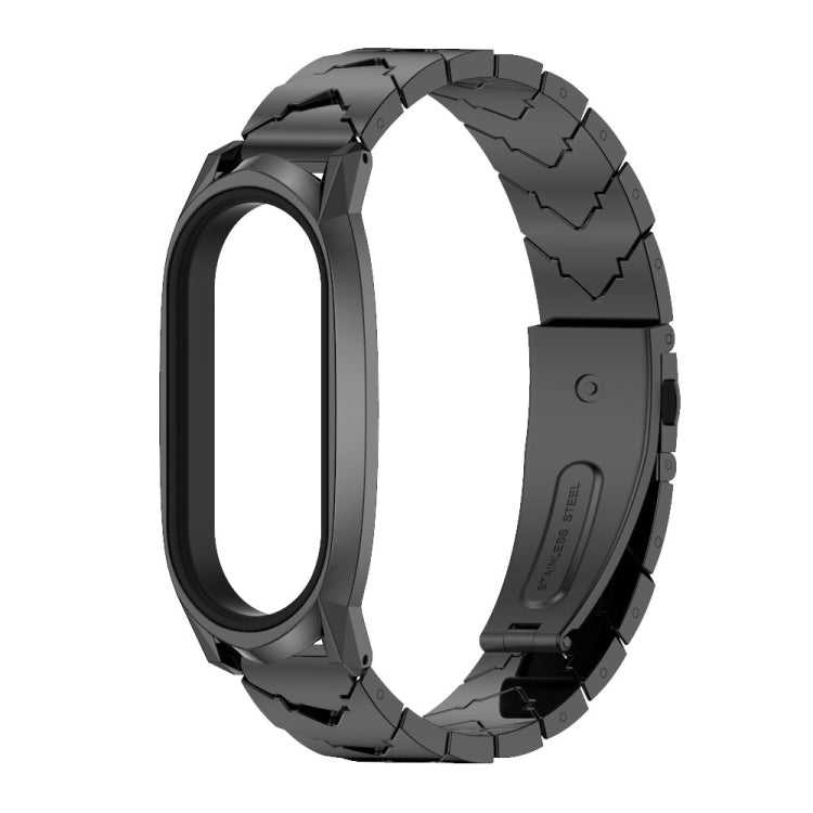 For Xiaomi Mi Band 7 / 7 NFC MIJOBS GT Metal Stainless Steel V-shaped Watch Band(Black) - Watch Bands by MIJOBS | Online Shopping South Africa | PMC TechLife | Buy Now Pay Later Mobicred