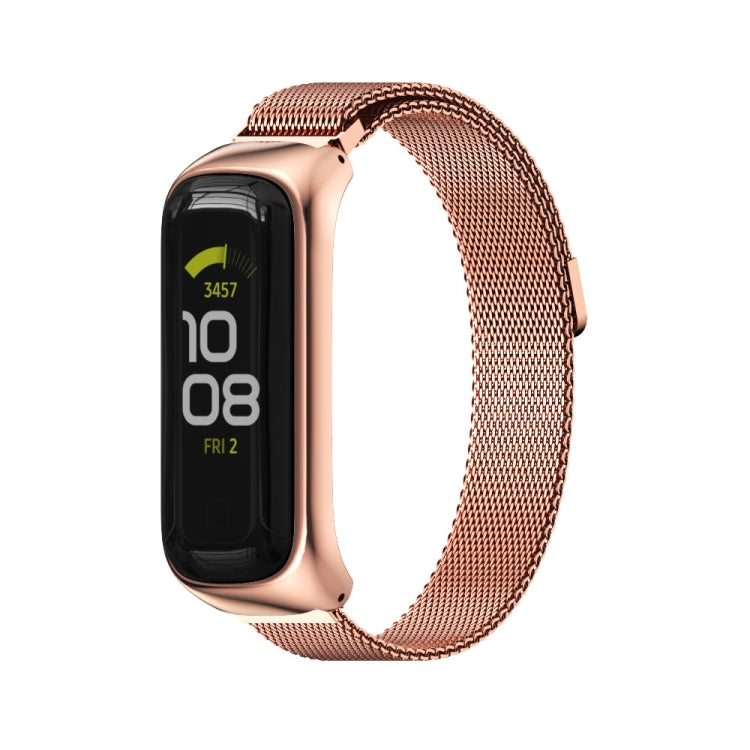 For Samsung Galaxy Fit 2 MIJOBS Milan Magnetic Stainless Steel Watch Band(Rose Gold) - free shipping - PMC TechLife - Order now!