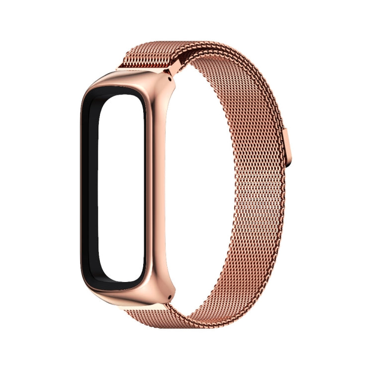 For Samsung Galaxy Fit 2 MIJOBS Milan Magnetic Stainless Steel Watch Band(Rose Gold) - free shipping - PMC TechLife - Order now!