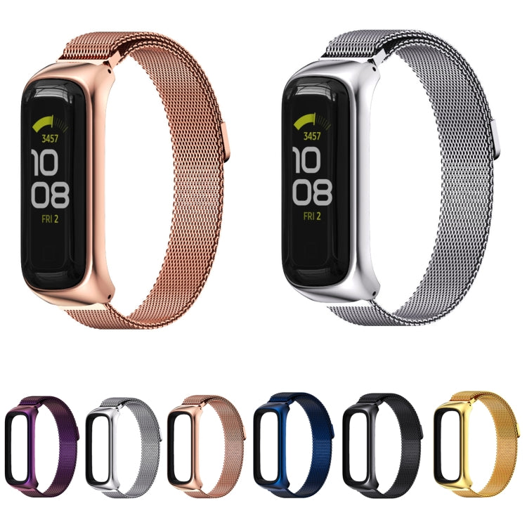For Samsung Galaxy Fit 2 MIJOBS Milan Magnetic Stainless Steel Watch Band(Silver) - free shipping - PMC TechLife - Order now!