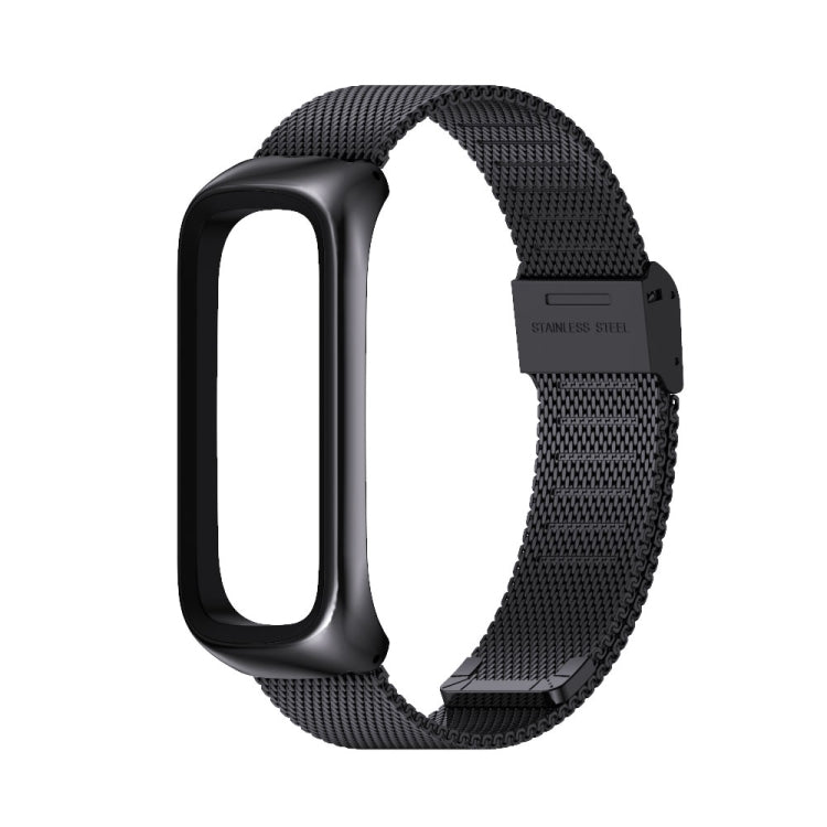 For Samsung Galaxy Fit 2 MIJOBS Milan Buckle Stainless Steel Watch Band(Black) - Watch Bands by MIJOBS | Online Shopping South Africa | PMC TechLife | Buy Now Pay Later Mobicred
