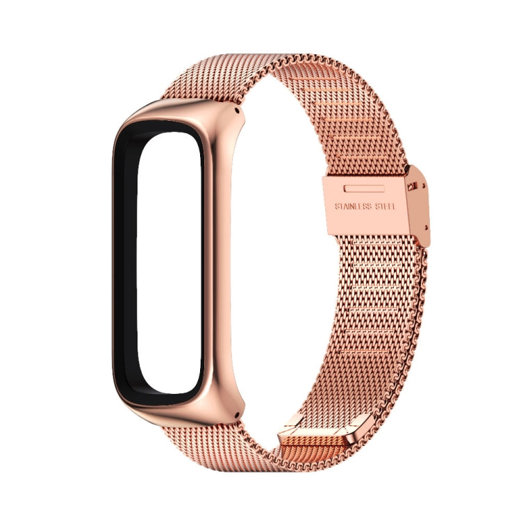 For Samsung Galaxy Fit 2 MIJOBS Milan Buckle Stainless Steel Watch Band(Rose Gold) - free shipping - PMC TechLife - Order now!