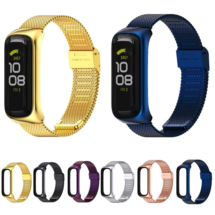 For Samsung Galaxy Fit 2 MIJOBS Milan Buckle Stainless Steel Watch Band(Purple) - Watch Bands by MIJOBS | Online Shopping South Africa | PMC TechLife | Buy Now Pay Later Mobicred