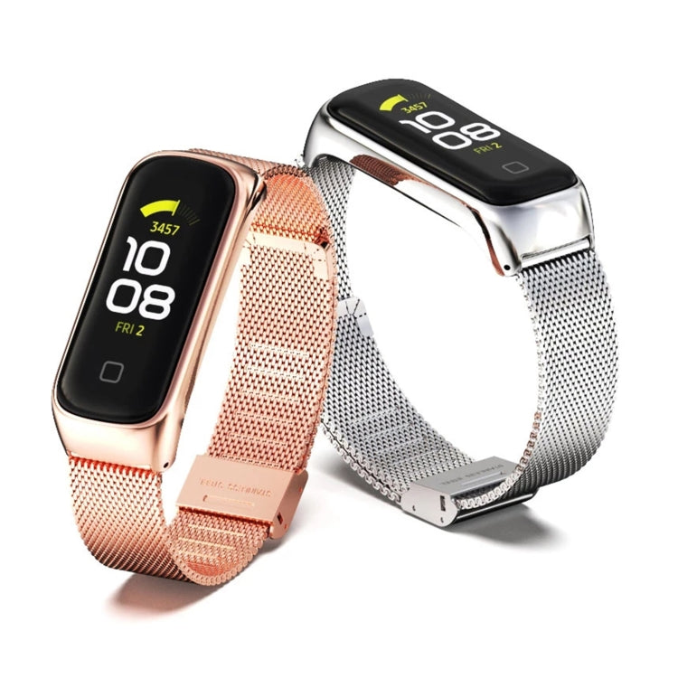 For Samsung Galaxy Fit 2 MIJOBS Milan Buckle Stainless Steel Watch Band(Black) - Watch Bands by MIJOBS | Online Shopping South Africa | PMC TechLife | Buy Now Pay Later Mobicred