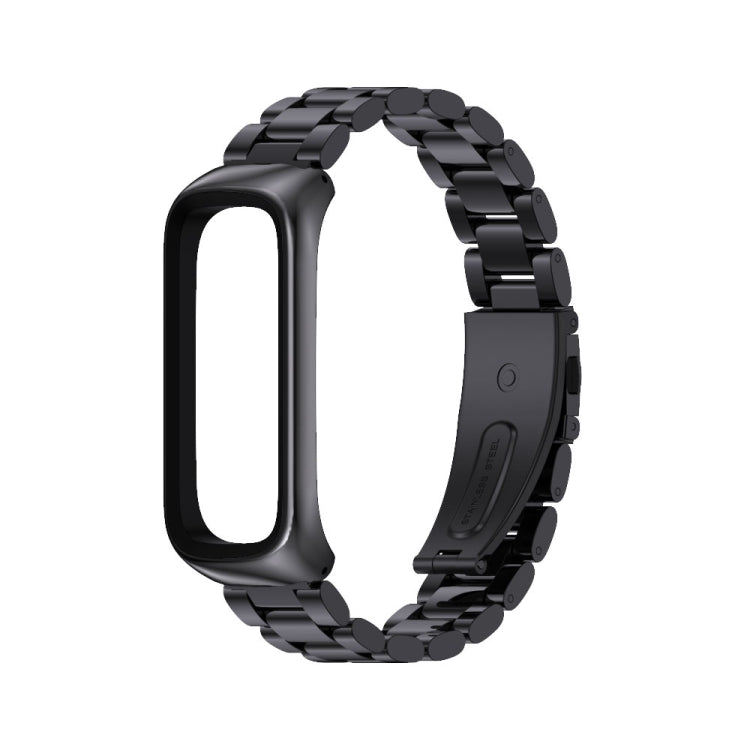 For Samsung Galaxy Fit 2 MIJOBS Three-bead Metal Stainless Steel Watch Band(Black) - free shipping - PMC TechLife - Order now!