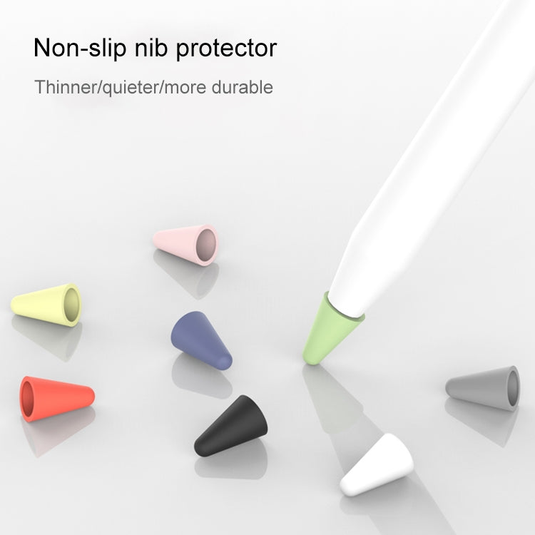 8 PCS / Set Universal Wearable Stylus Nib Cover For Apple Pencil 1 / 2(Black) - Pencil Accessories by PMC TechLife | Online Shopping South Africa | PMC TechLife