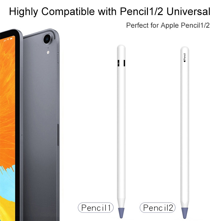 8 PCS / Set Universal Wearable Stylus Nib Cover For Apple Pencil 1 / 2(Grey) - Pencil Accessories by PMC TechLife | Online Shopping South Africa | PMC TechLife