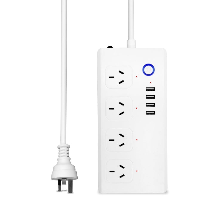 ZigBee 10A SM-SO301-A 4 Holes + 4 USB 2000W Multi-purpose Smart Power Strip, AU Plug - Smart Socket by PMC TechLife | Online Shopping South Africa | PMC TechLife
