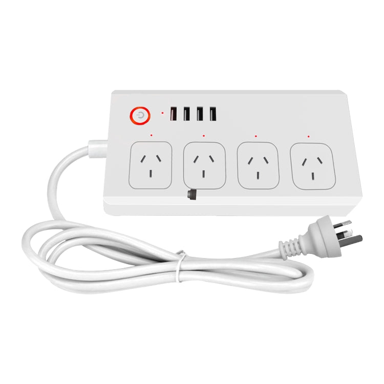 ZigBee 10A SM-SO301-A 4 Holes + 4 USB 2000W Multi-purpose Smart Power Strip, AU Plug - Smart Socket by PMC TechLife | Online Shopping South Africa | PMC TechLife