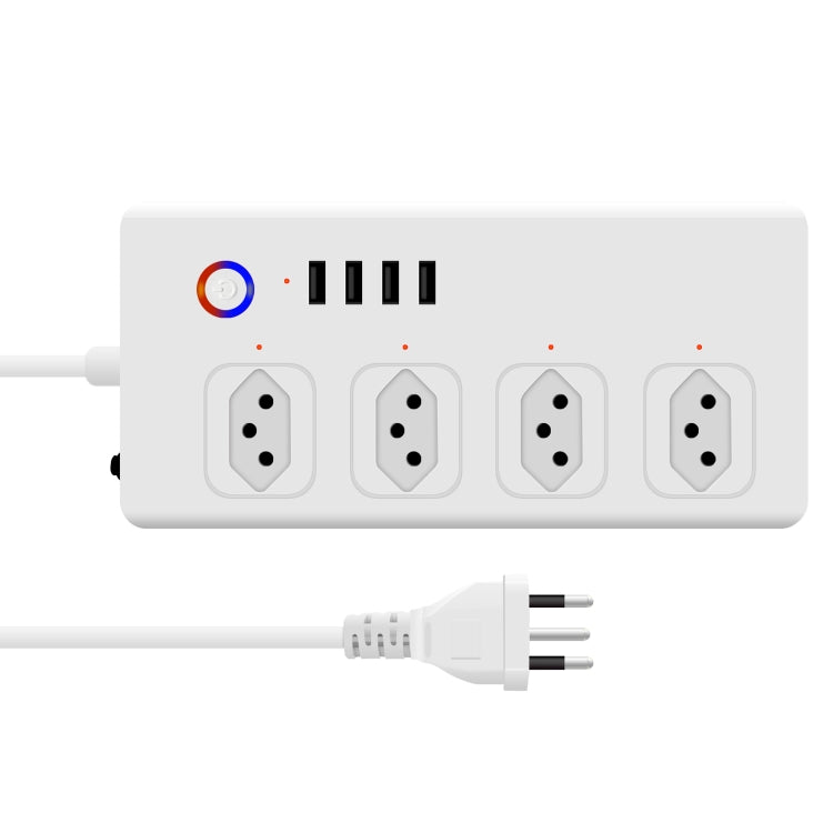 WiFi 10A SM-SO301-B 4 Holes + 4 USB Multi-purpose Smart Power Strip, Brazil Plug - Smart Socket by PMC TechLife | Online Shopping South Africa | PMC TechLife