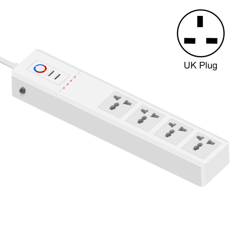 WiFi 10A SM-SO306-M 4 Holes + 2 USB Multi-purpose Smart Power Strip(UK Plug) - Smart Socket by PMC TechLife | Online Shopping South Africa | PMC TechLife