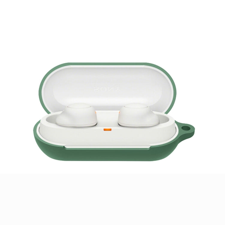 Bluetooth Earphone Silicone Case For Sony WF-C500(Dark Green) - Sony Earphone Case by PMC TechLife | Online Shopping South Africa | PMC TechLife